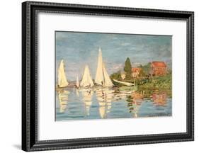 Regatta at Argenteuil, C.1872-Claude Monet-Framed Giclee Print