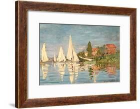 Regatta at Argenteuil, C.1872-Claude Monet-Framed Giclee Print