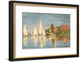 Regatta at Argenteuil, C.1872-Claude Monet-Framed Giclee Print