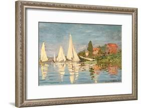 Regatta at Argenteuil, C.1872-Claude Monet-Framed Giclee Print
