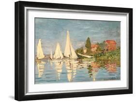 Regatta at Argenteuil, C.1872-Claude Monet-Framed Giclee Print