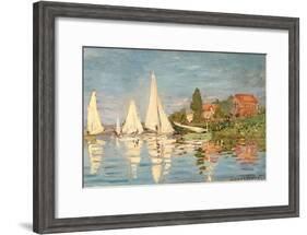 Regatta at Argenteuil, C.1872-Claude Monet-Framed Giclee Print