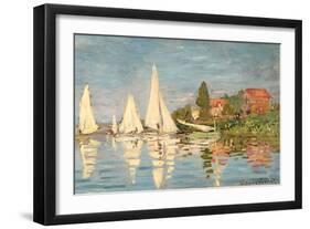 Regatta at Argenteuil, C.1872-Claude Monet-Framed Giclee Print