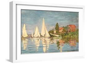 Regatta at Argenteuil, C.1872-Claude Monet-Framed Giclee Print