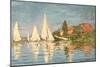 Regatta at Argenteuil, C.1872-Claude Monet-Mounted Giclee Print