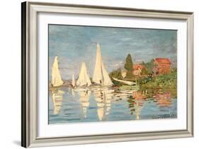 Regatta at Argenteuil, C.1872-Claude Monet-Framed Giclee Print