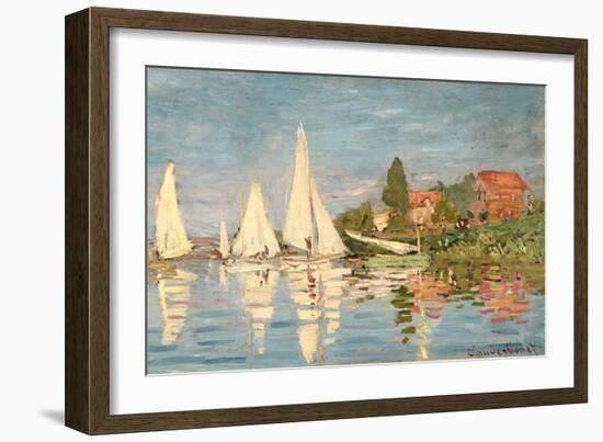 Regatta at Argenteuil, C.1872-Claude Monet-Framed Premium Giclee Print