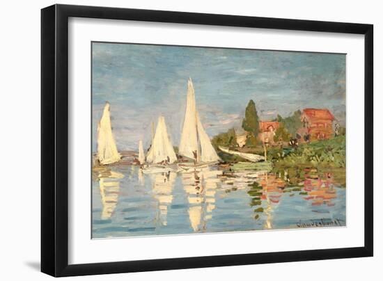 Regatta at Argenteuil, C.1872-Claude Monet-Framed Premium Giclee Print