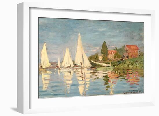 Regatta at Argenteuil, C.1872-Claude Monet-Framed Premium Giclee Print