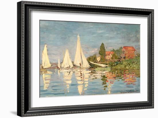 Regatta at Argenteuil, C.1872-Claude Monet-Framed Premium Giclee Print