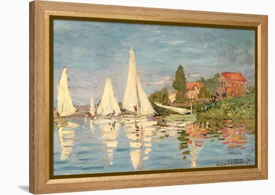 Regatta at Argenteuil, C.1872-Claude Monet-Framed Premier Image Canvas