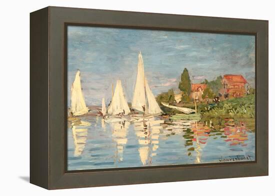 Regatta at Argenteuil, C.1872-Claude Monet-Framed Premier Image Canvas