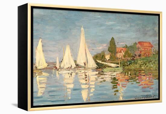 Regatta at Argenteuil, C.1872-Claude Monet-Framed Premier Image Canvas