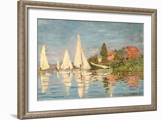 Regatta at Argenteuil, C.1872-Claude Monet-Framed Giclee Print