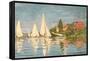 Regatta at Argenteuil, C.1872-Claude Monet-Framed Premier Image Canvas