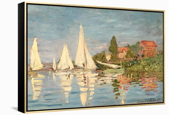 Regatta at Argenteuil, C.1872-Claude Monet-Framed Premier Image Canvas