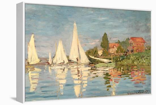 Regatta at Argenteuil, C.1872-Claude Monet-Framed Premier Image Canvas