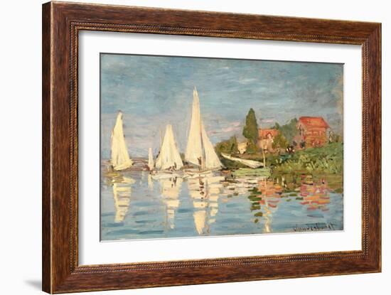 Regatta at Argenteuil, C.1872-Claude Monet-Framed Giclee Print