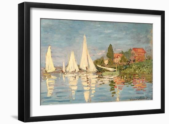 Regatta at Argenteuil, C.1872-Claude Monet-Framed Giclee Print