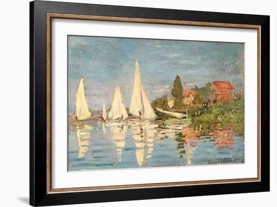 Regatta at Argenteuil, C.1872-Claude Monet-Framed Giclee Print