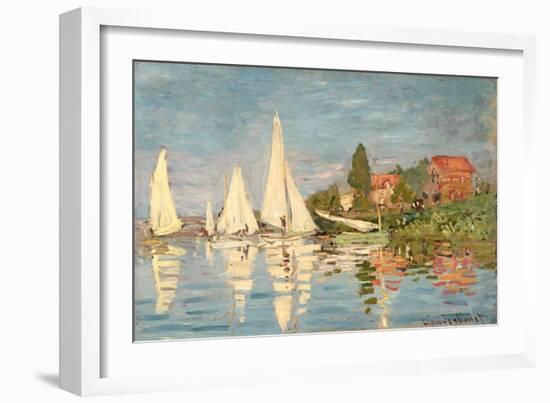 Regatta at Argenteuil, C.1872-Claude Monet-Framed Giclee Print