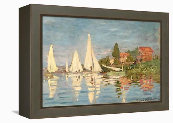 Regatta at Argenteuil, C.1872-Claude Monet-Framed Premier Image Canvas