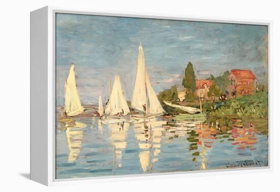 Regatta at Argenteuil, C.1872-Claude Monet-Framed Premier Image Canvas