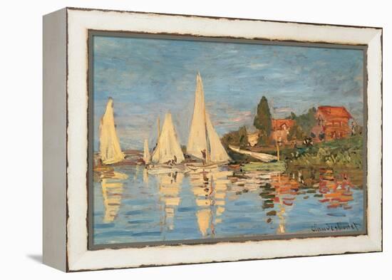 Regatta at Argenteuil, Monet Claude, 1872. Musee d'Orsay, Paris, France.-Claude Monet-Framed Stretched Canvas