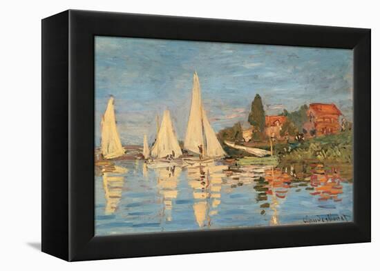 Regatta at Argenteuil, Monet Claude, 1872. Musee d'Orsay, Paris, France.-Claude Monet-Framed Stretched Canvas