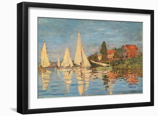 Regatta at Argenteuil, Monet Claude, 1872. Musee d'Orsay, Paris, France.-Claude Monet-Framed Premium Giclee Print