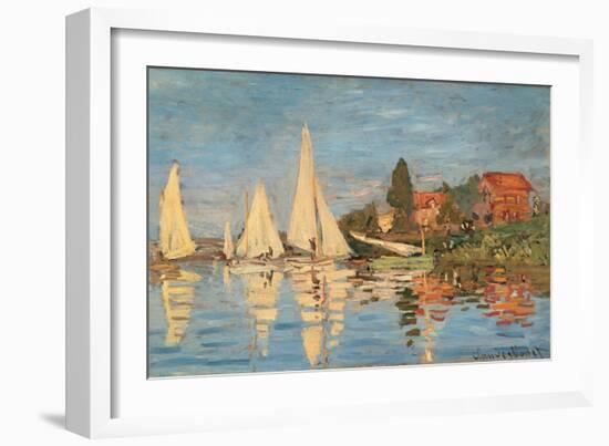 Regatta at Argenteuil, Monet Claude, 1872. Musee d'Orsay, Paris, France.-Claude Monet-Framed Premium Giclee Print