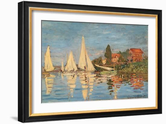 Regatta at Argenteuil, Monet Claude, 1872. Musee d'Orsay, Paris, France.-Claude Monet-Framed Premium Giclee Print