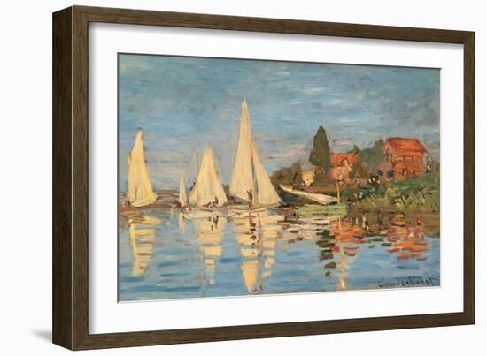 Regatta at Argenteuil, Monet Claude, 1872. Musee d'Orsay, Paris, France.-Claude Monet-Framed Art Print