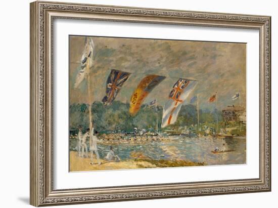 Regatta at Molesey (near Hampton Court, England), 1874. Oil on canvas 66 x 91 cm R.F. 2787.-Alfred Sisley-Framed Giclee Print