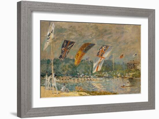 Regatta at Molesey (near Hampton Court, England), 1874. Oil on canvas 66 x 91 cm R.F. 2787.-Alfred Sisley-Framed Giclee Print