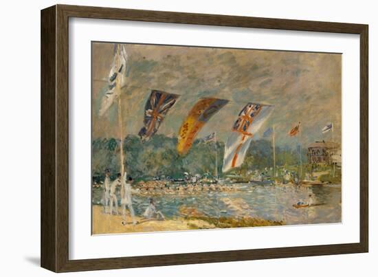 Regatta at Molesey (near Hampton Court, England), 1874. Oil on canvas 66 x 91 cm R.F. 2787.-Alfred Sisley-Framed Giclee Print