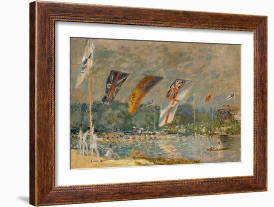 Regatta at Molesey (near Hampton Court, England), 1874. Oil on canvas 66 x 91 cm R.F. 2787.-Alfred Sisley-Framed Giclee Print