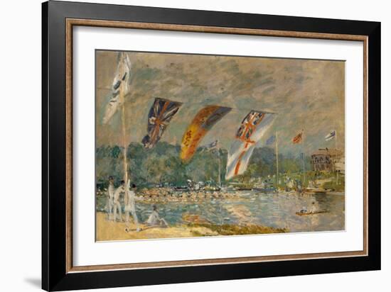 Regatta at Molesey (near Hampton Court, England), 1874. Oil on canvas 66 x 91 cm R.F. 2787.-Alfred Sisley-Framed Giclee Print