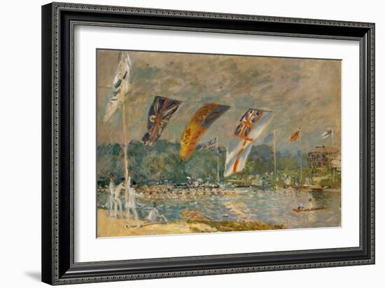 Regatta at Molesey (near Hampton Court, England), 1874. Oil on canvas 66 x 91 cm R.F. 2787.-Alfred Sisley-Framed Giclee Print