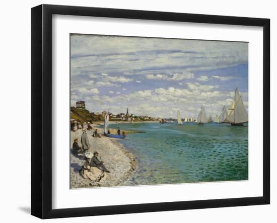 Regatta at Sainte-Adresse, 1867-Claude Monet-Framed Giclee Print