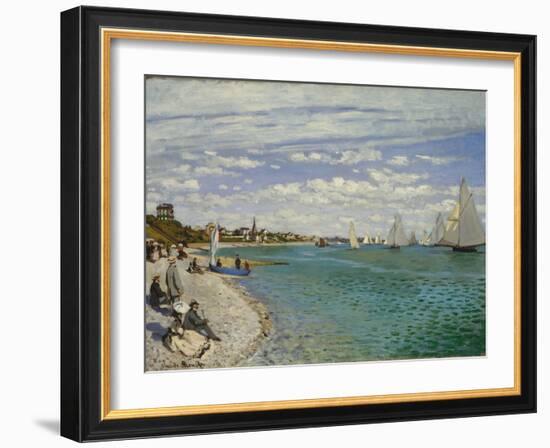 Regatta at Sainte-Adresse, 1867-Claude Monet-Framed Giclee Print