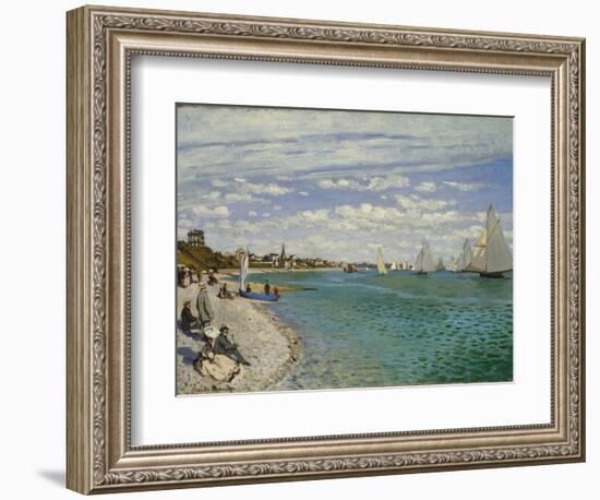 Regatta at Sainte-Adresse, 1867-Claude Monet-Framed Giclee Print