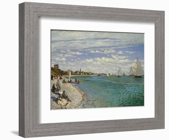 Regatta at Sainte-Adresse, 1867-Claude Monet-Framed Giclee Print