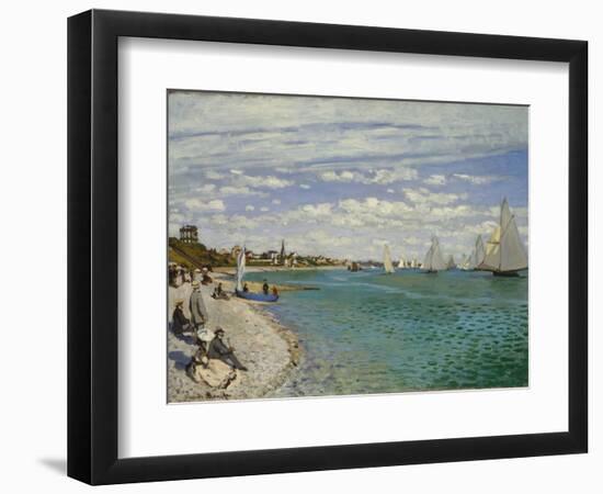 Regatta at Sainte-Adresse, 1867-Claude Monet-Framed Giclee Print