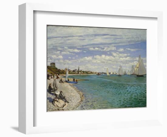 Regatta at Sainte-Adresse, 1867-Claude Monet-Framed Giclee Print