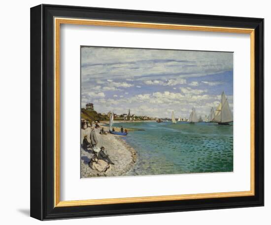 Regatta at Sainte-Adresse, 1867-Claude Monet-Framed Giclee Print