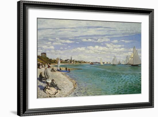 Regatta at Sainte- Adresse-Claude Monet-Framed Art Print