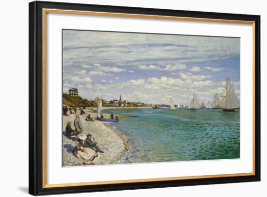 Regatta at Sainte- Adresse-Claude Monet-Framed Art Print