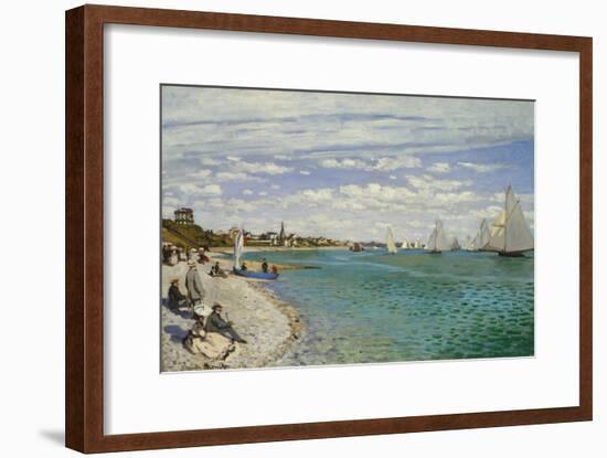 Regatta at Sainte- Adresse-Claude Monet-Framed Art Print