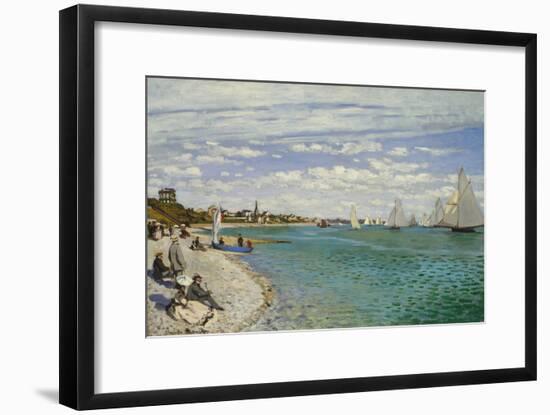 Regatta at Sainte- Adresse-Claude Monet-Framed Art Print